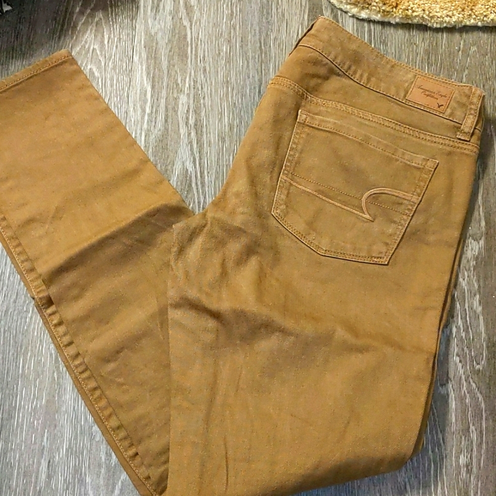 Cognac American Eagle Skinny Jeans sz 8